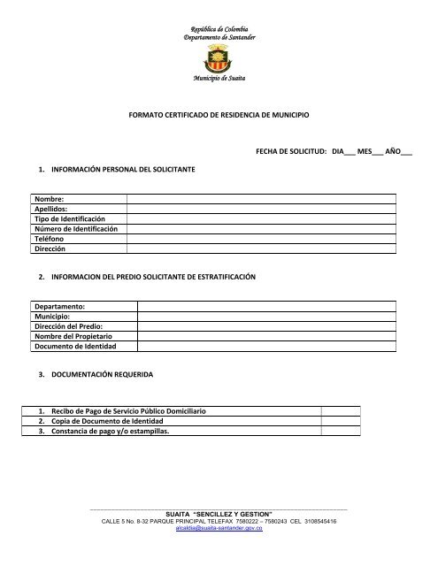 Descargar Formulario Certificado de EstratificaciÃ³n SocioeconÃ³mica ...