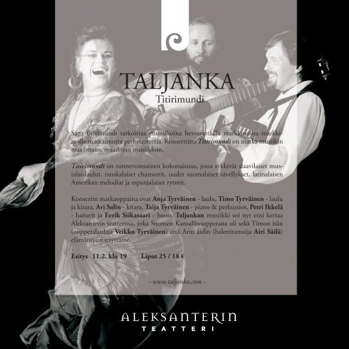 Aitiopaikka -lehti - Aleksanterin teatteri