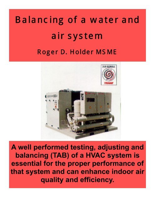 Balancing of a Water and Air System (PDF