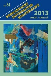 marzec â kwiecieÅ Nr 84 - WojewÃ³dzki Dom Kultury w Rzeszowie