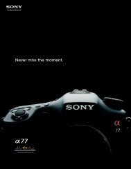 download brochure - Sony