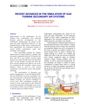 recent advances in the simulation of gas turbine secondary air systems