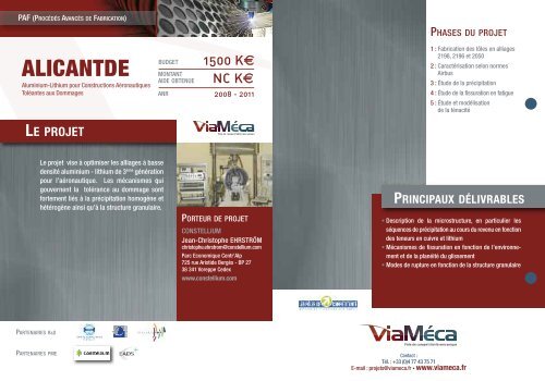 Catalogue projets PAF - ViamÃ©ca