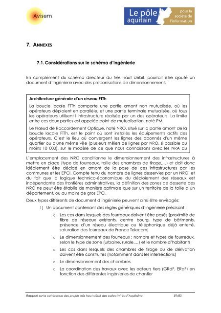 Etude pour la cohérence des projets THD des collectivités d'Aquitaine