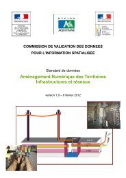 Modèle de standard de données pour la COVADIS - Certu