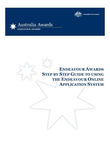 endeavour awards step by step guide to using the endeavour online ...