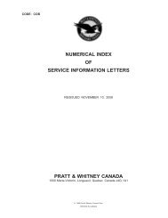 Service Information Letter Sil Gen 110 Pratt Amp Whitney Canada
