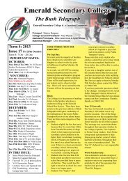 Newsletter 25th October 2013 - Emerald Secondary College