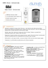 GSM Door intercom eng - Alphatech