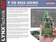 Dual Frame Synchronizer - LYNX Technik AG