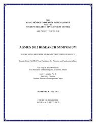 agmus 2012 research symposium - Student Research Development