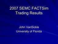 2007 SEMC FACTSim Trading Results - University of Georgia