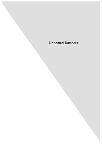 Air control Dampers - Airtag