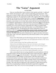 The “Gaius” Argument - Bible Banner