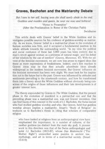 Graves Bachoien And The Matriarchy Debate Graves Bachoien And The Matriarchy Debate