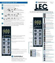 Inbetriebnahme des LEC - Gammaflux