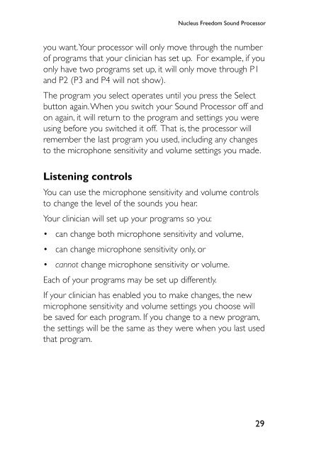 User Manual - cochlear implant HELP