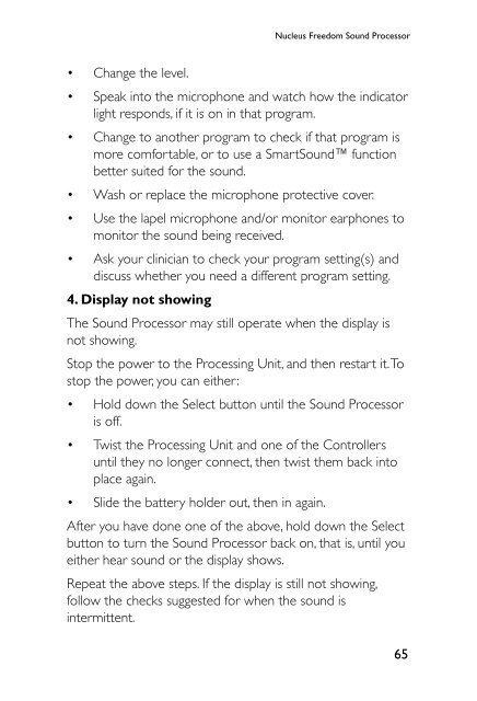 User Manual - cochlear implant HELP