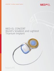 MED-EL CONCERT World's Smallest and Lightest Titanium Implant