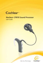 NucleusÂ® CP810 Sound Processor - cochlear implant HELP