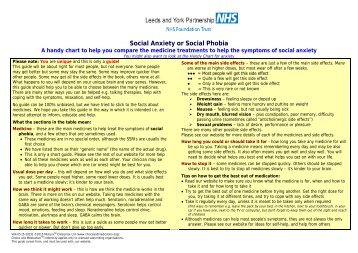 Download a handy summary chart - Choose Your Medication