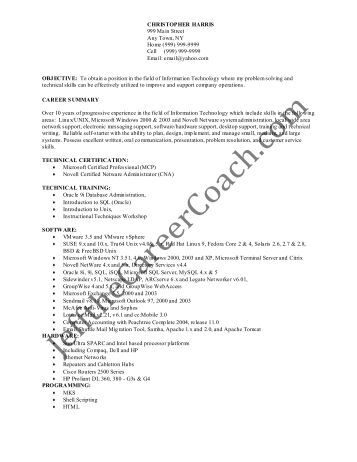 scannable resume examples