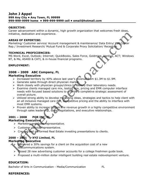 Customer Service Resume Sample Pdf