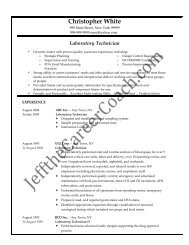 download the Laboratory Technician Resume Sample One in PDF.
