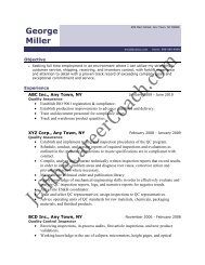 download the Quality Control Resume Sample Two in PDF.