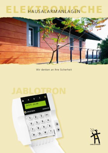 Elektronische Sicherungs- und Alarmsysteme - Katalog - Jablotron