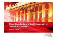 Session I - CLOUDkongress