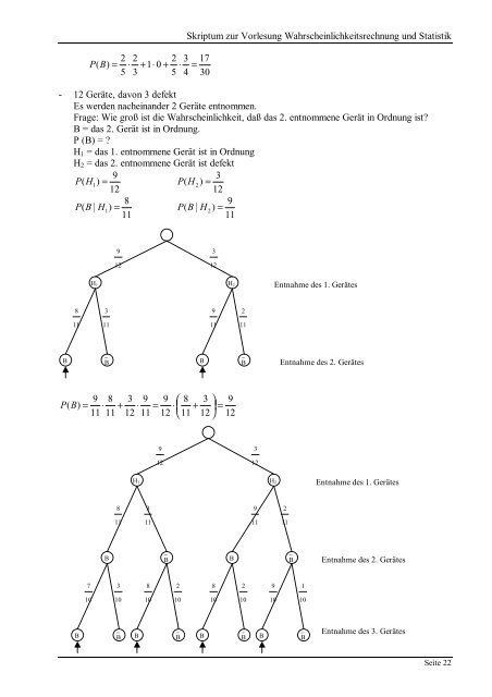 Skriptum zur Vorlesung Wahrscheinlichkeitsrechnung und Statistik ...