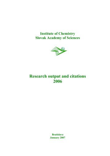 Research output and citations (766 kB .pdf)
