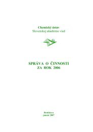 Správa o Ä innosti (1678 kB .pdf) - Chemický ústav Správa o Ä innosti (1678 kB .pdf) - Chemický ústav