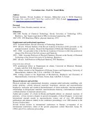 pdf 1 Mb - Ústav polymérov, SAV pdf 1 Mb - Ústav polymérov, SAV