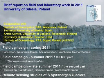 Slajd 1 - About SvalGlac Project