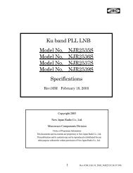 Ku band PLL LNB Model No. NJR2535S Model No. NJR2536S ...