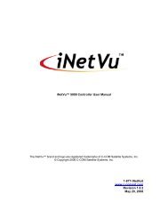 iNetVu™ 5000 Controller User Manual 1-877-iNetVu6 www.c ...