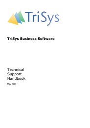 Technical Support Handbook - TriSys