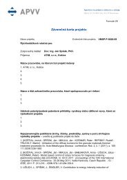 ZÃ¡vereÄnÃ¡ karta projektu - APVV