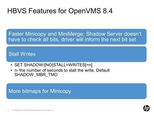 Storage Updates for OpenVMS 8.4