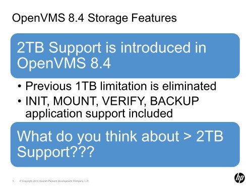 Storage Updates for OpenVMS 8.4