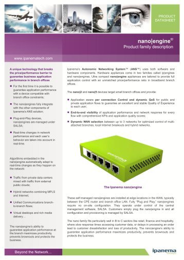 IPANEMA nano|engine - Infosight Solutions Corp