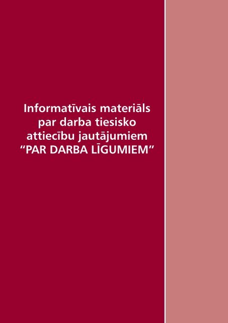 PAR DARBA LÄªGUMIEM - Valsts Darba Inspekcija