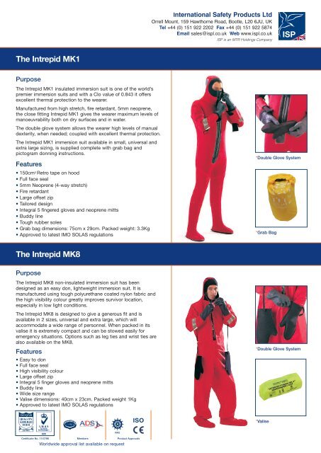 Intrepid MK1 Universal Immersion Suit