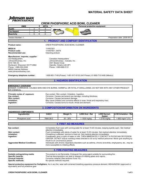 Crew Phosphoric Acid Bowl Cleaner