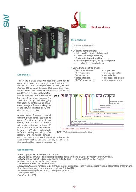 Stepper drives Servostep drives Controllers 2012