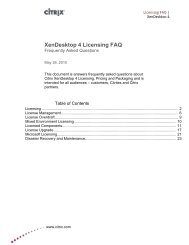 XenDesktop 4 Licensing FAQ - Citrix Knowledge Center