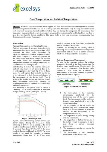 Case Vs Ambient Temperature