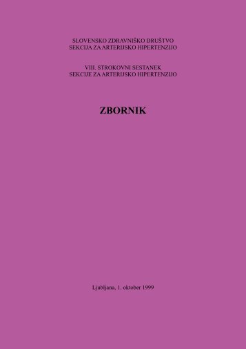 ZBORNIK - Sekcija za arterijsko hipertenzijo